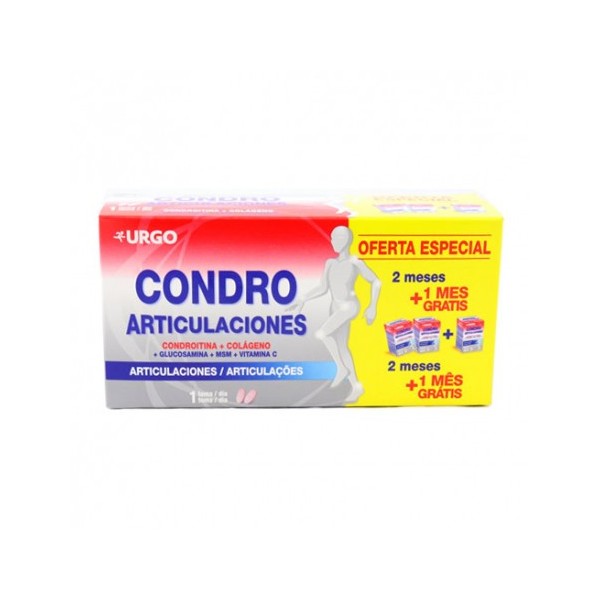 URGO CONDRO ARTICULACIONES PACK PROMOCIONAL 2+1 180 COMP