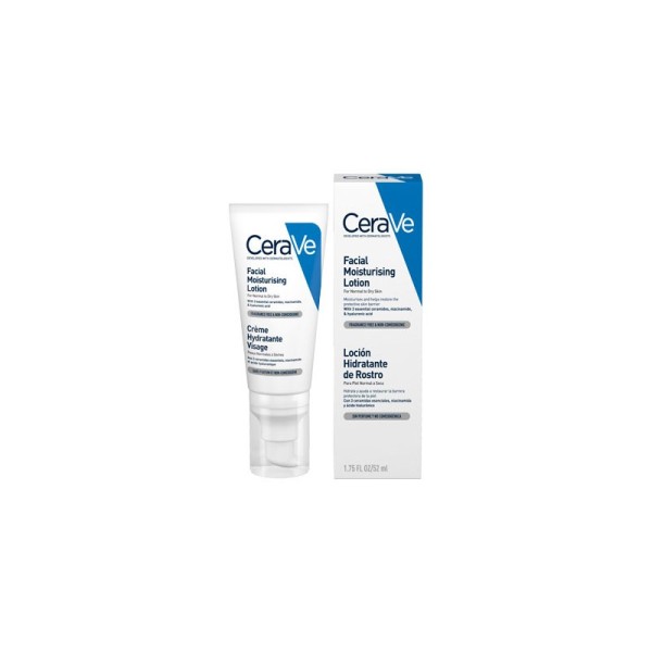 CERAVE LOCION HIDRATANTE DE ROSTRO PIEL NORMAL/SECA PM 52ML