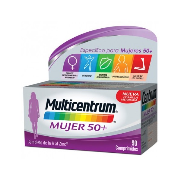 MULTICENTRUM MUJER 50+ MULTIVITAMINICO 90 COMPRIMIDOS