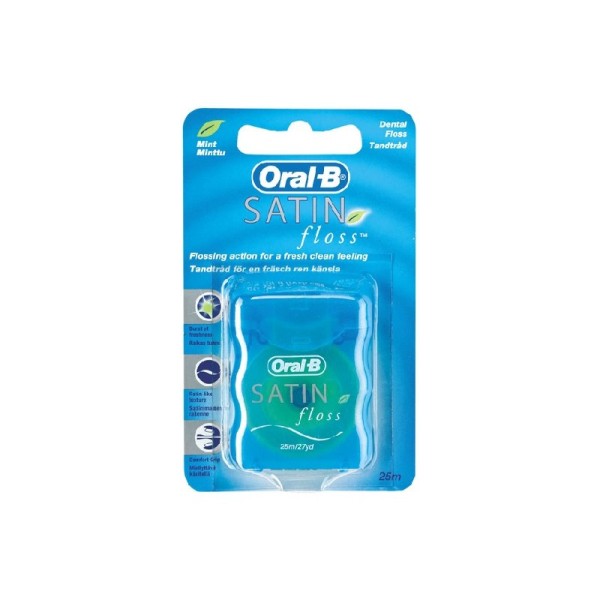 ORAL B SATIN FLOSS SEDA DENTAL CON CERA 25 M