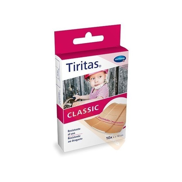 TIRITAS CLASSIC TELA ADHESIVO PRECORT 1M X 6CM 10 UNIDADES