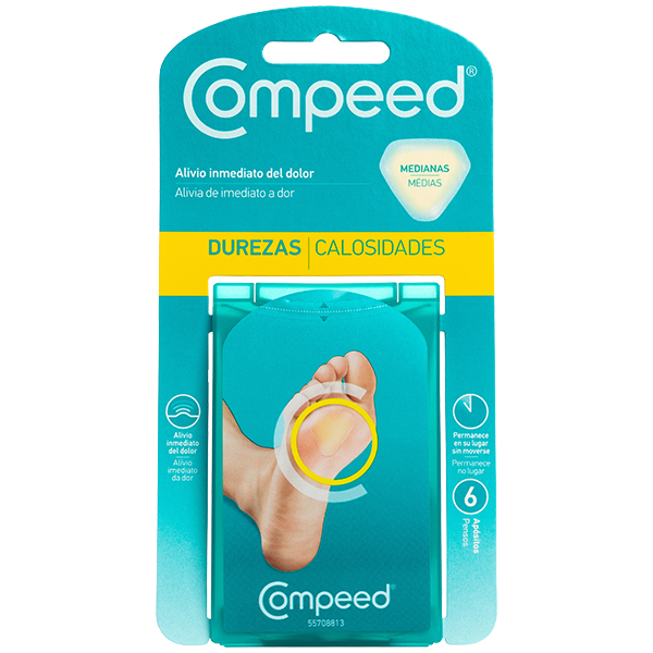 COMPEED DUREZAS HIDROCOLOIDE T- MED 6 UNIDADES