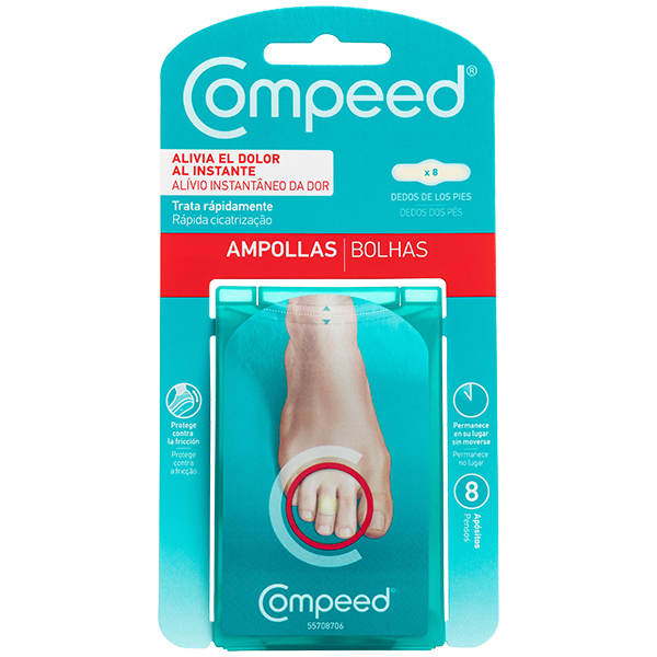 COMPEED AMPOLLAS HIDROCOLOIDE DEDOS PIES 8 UNIDADES