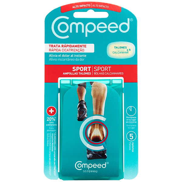 COMPEED SPORT AMPOLLAS TALONES 5 UNIDADES