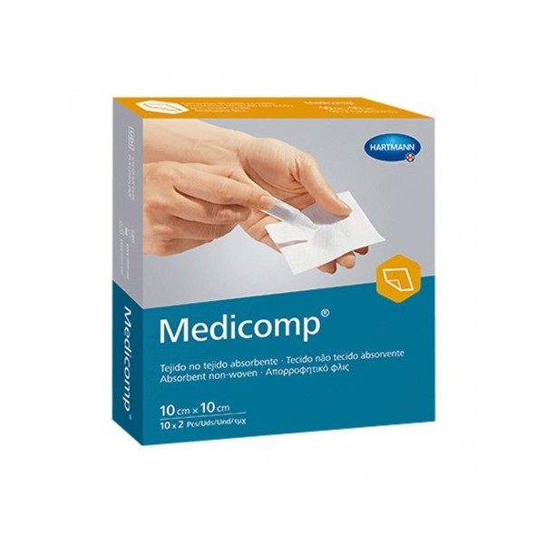 MEDICOMP OTC COMPRESAS APOSITO ESTERIL 10 X 10CM 20 UNIDADES