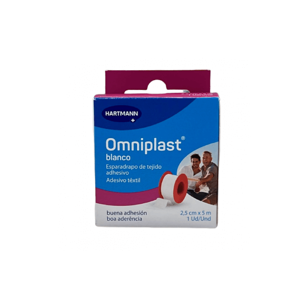 ESPARADRAPO OMNIPLAST TEJIDO RESISTENTE BLANCO 2.5CMX5M