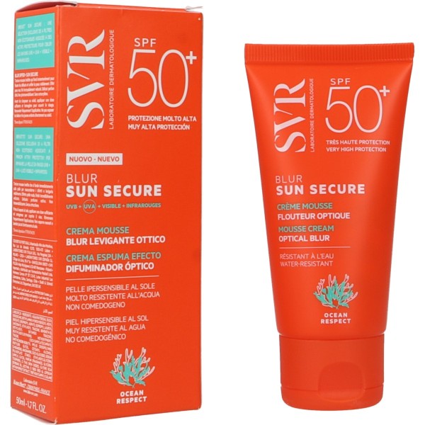 SVR SUN SECURE BLUR SPF 50+ CREMA ESPUMA DIFUMINADOR 50 ML