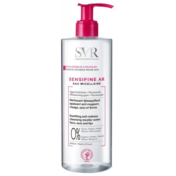 SVR SENSIFINE AR AGUA MICELAR CALMANTE ANTIROJECES 400 ML.