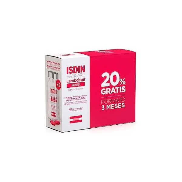 ISDIN LAMBDAPIL ANTICAIDA 180 CAPSULAS 3 MESES TRATAMIENTO