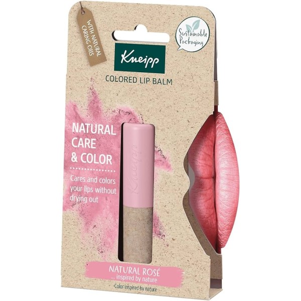 KNEIPP COLORED LIP BALM NATURAL ROSE 3.5 GRAMOS