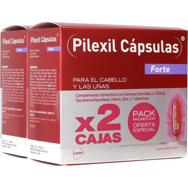 PILEXIL FORTE DUPLO 2 X 100 CÁPSULAS CABELLO Y UÑAS