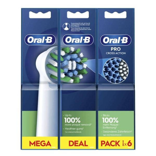 ORAL B RECAMBIO CROSS ACTION 6 UNIDADES