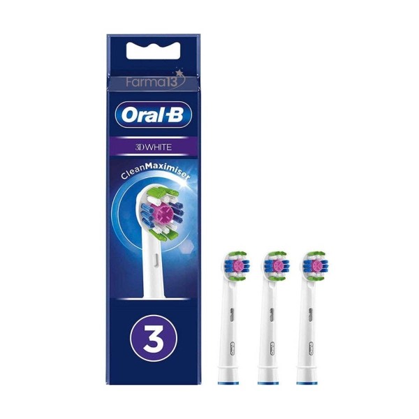 ORALB RECAMBIO CEPILLO ELECTRICO 3D WHITE 3 UNIDADES