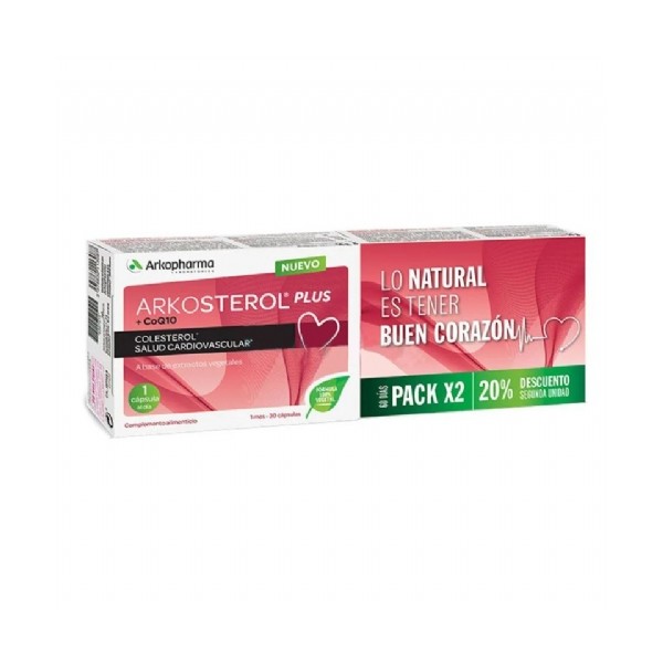 ARKOSTEROL PLUS COLESTEROL, SALUD CARDIOV 2 X 30 CÁP (DUPLO)