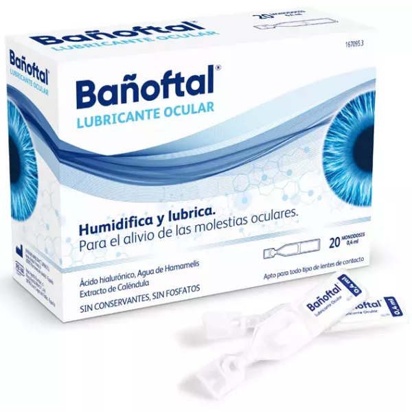 BAÑOFTAL LUBRICANTE OCULAR 20 MONODOSIS