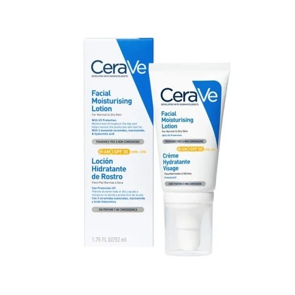 CERAVE LOCION HIDRATANTE ROSTRO P.NOMAL/SECA SPF50 52 ML