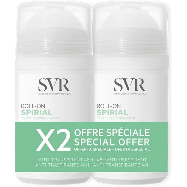 SVR SPIRIAL ANTI TRANSPIRANTE ROLL ON DUPLO 2 X 50 ML