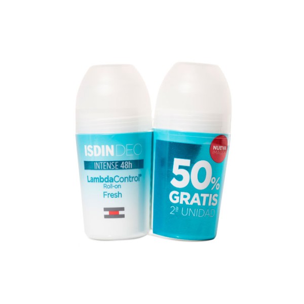 ISDIN DESODORANTE LAMBDA CONTROL FRESH ROLL ON 50ML 2UNI