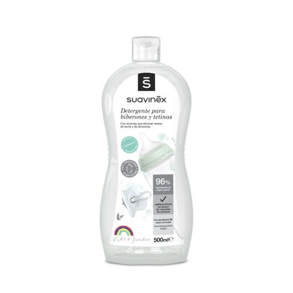 SUAVINEX DETERGENTE ESPECIFICO BIBERONES TETINAS 500ML.