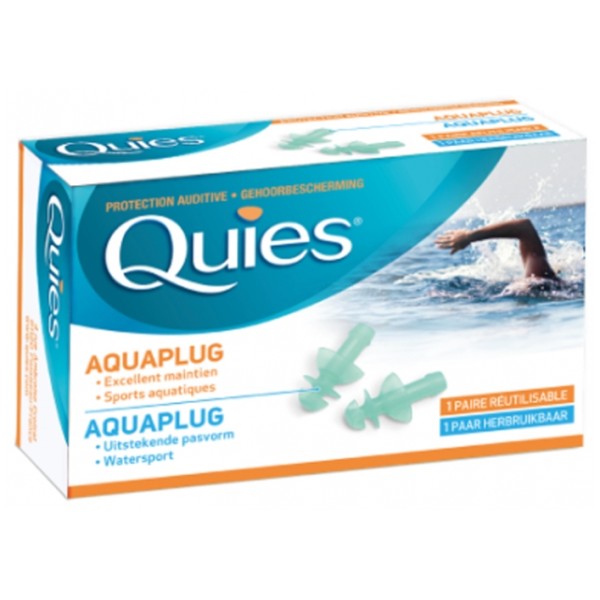 AQUAPLUG PROTECCION AUDITIVA QUIES 1 PAR REUTILIZABLE
