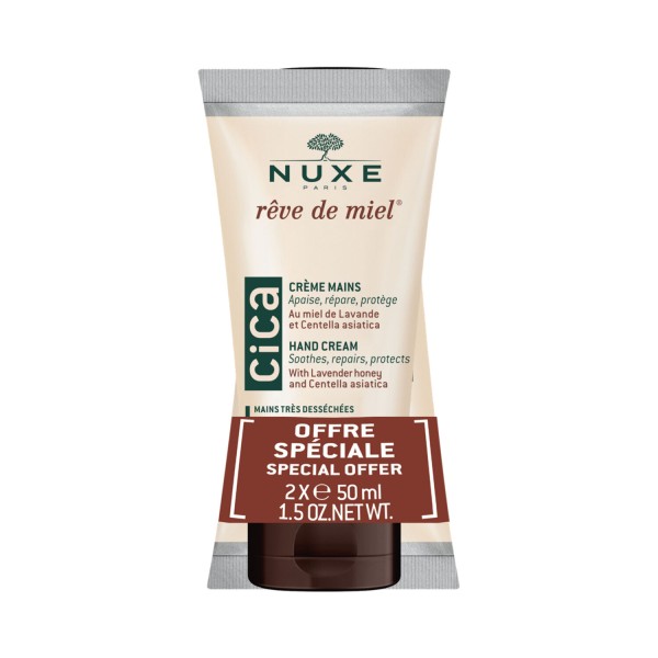 NUXE CREMA DE MANOS RICA CON CICA 2 TUBOS 50ML