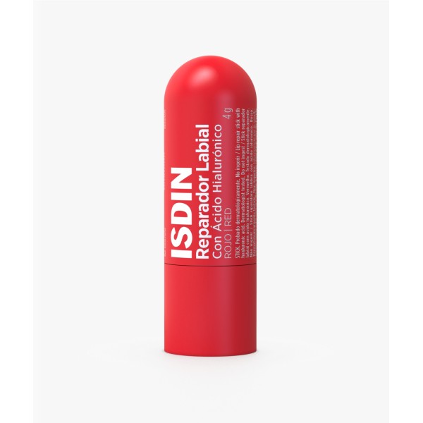 ISDIN REPARADOR LABIAL CON ACIDO HIALU 1STICK 4G COLOR ROJO