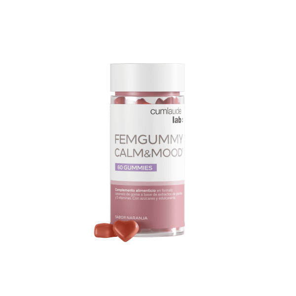 CUMLAUDE LAB: FEMGUMMY CALM&MOOD 60 GUMMIES SABOR NARANJA