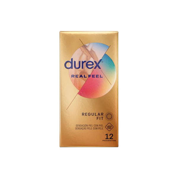 DUREX REAL FEEL REGULAR FIT LATEX FREE 12 UNIDADES