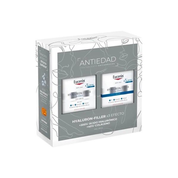 EUCERIN HYALURON-FILLER 3X PIEL SECA CREMA DIA +CR. NOCHE